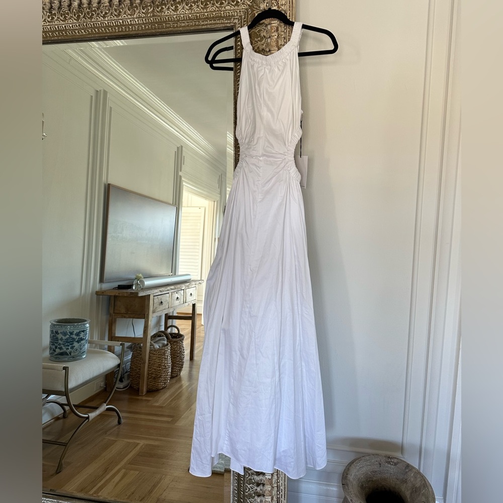 White Midi Cutout Dress